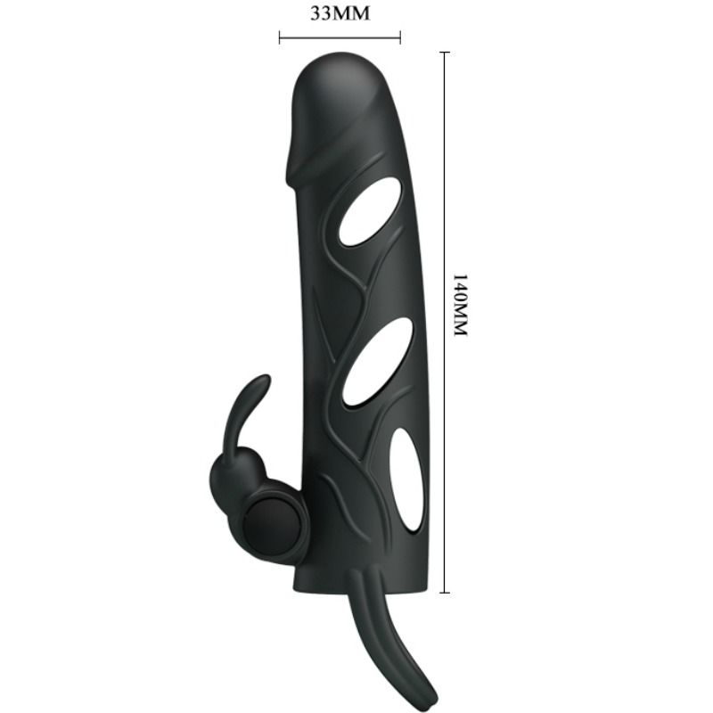 Housse en silicone vibrant avec stimulateur clitoridien — PRETTY LOVE