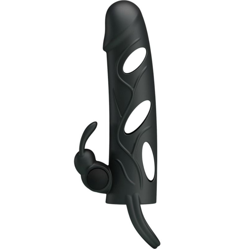 Housse en silicone vibrant avec stimulateur clitoridien — PRETTY LOVE