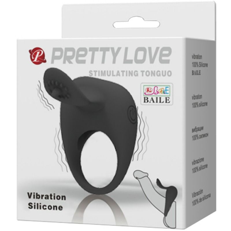 Anneau vibrant avec stimulateur lingual — PRETTY LOVE