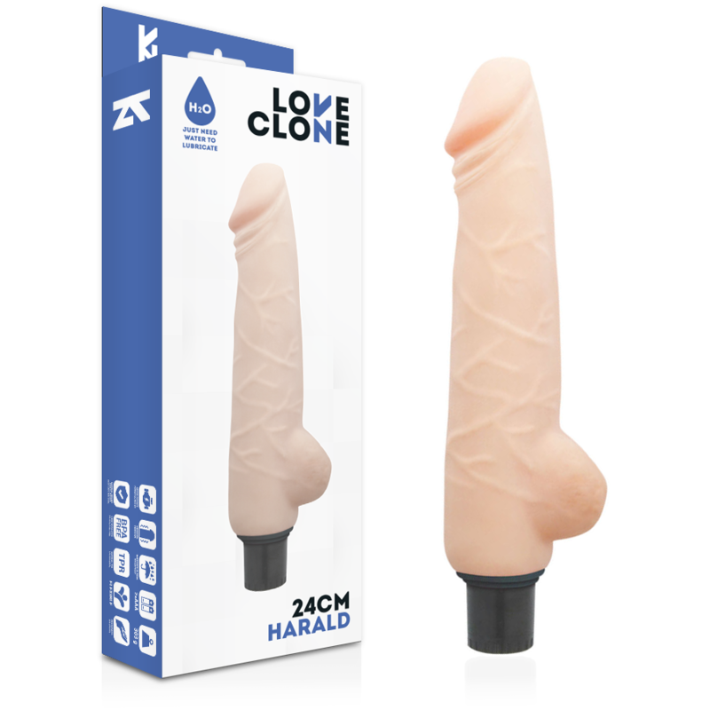 Vibrateur autolubrifiant réaliste Harald 24 cm — LOVECLONE