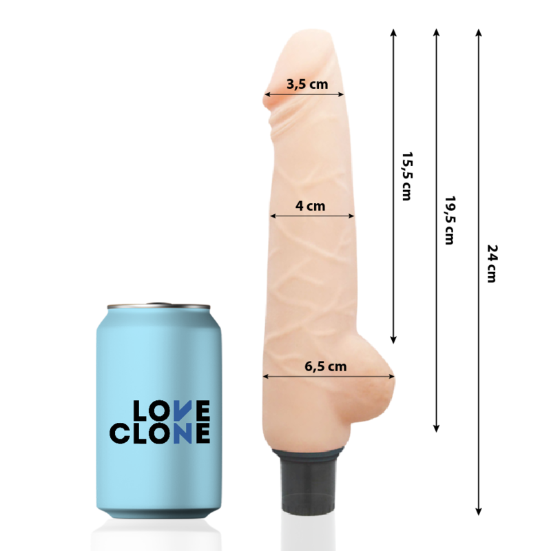 Vibrateur autolubrifiant réaliste Harald 24 cm — LOVECLONE