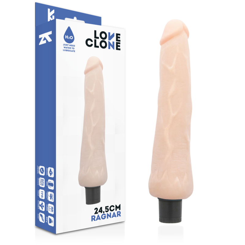 Vibrateur autolubrifiant réaliste Ragnar 24,5 cm — LOVECLONE