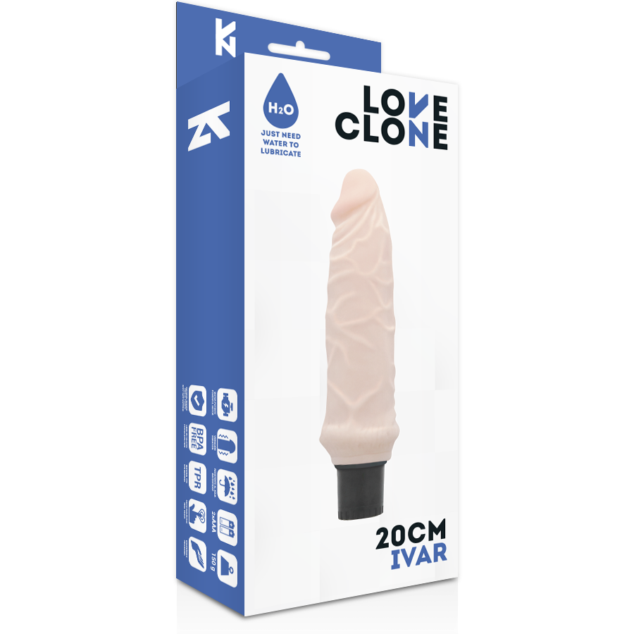Vibrateur autolubrifiant réaliste Ivar 20 cm — LOVECLONE
