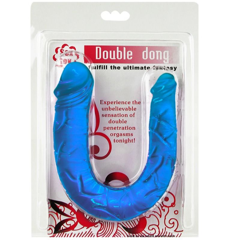 Double gode translucide en fer à cheval — BAILE DILDOS