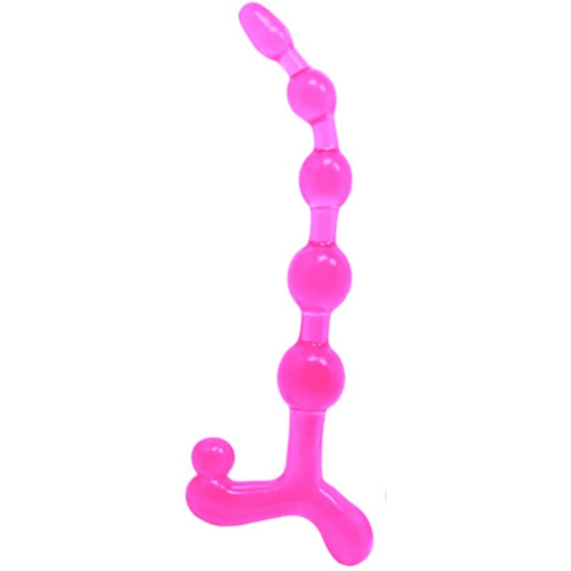 Chapelet anal flexible torsadé rose — BAILE