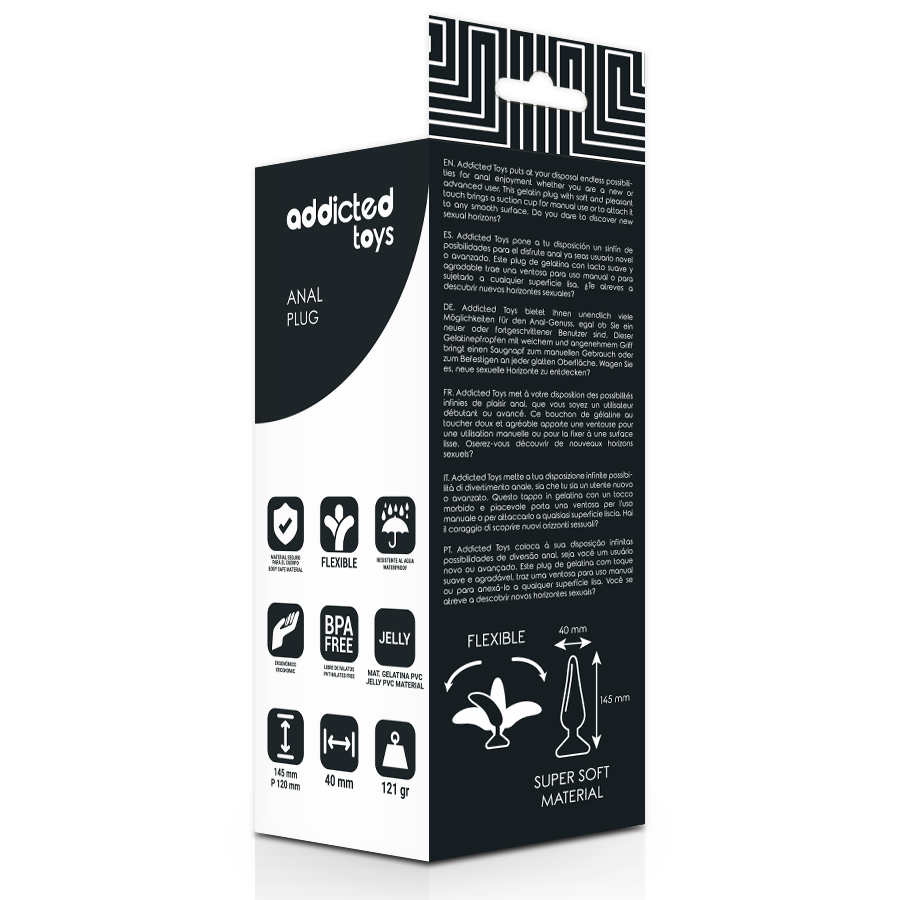 Plug anal 14,5 cm noir — ADDICTED TOYS