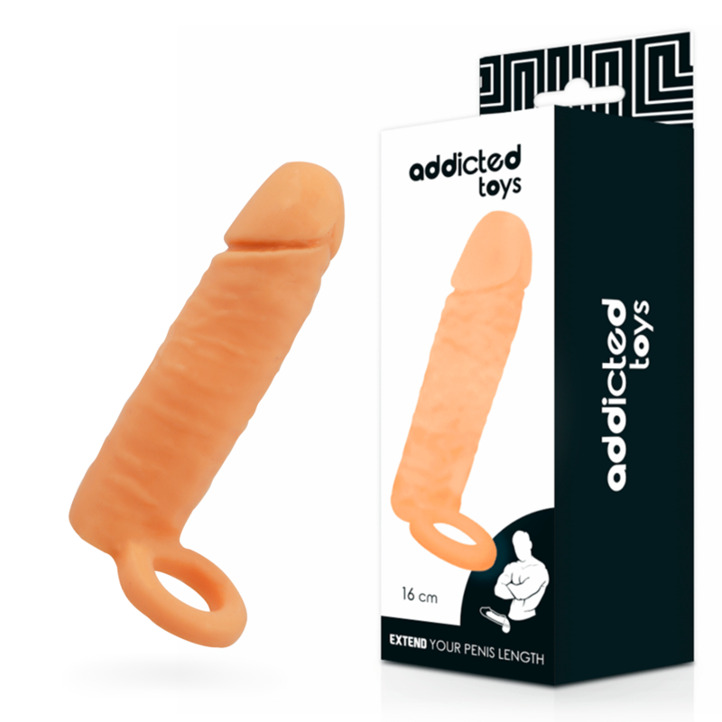 Manchon pénien réaliste allongeant 16 cm — ADDICTED TOYS
