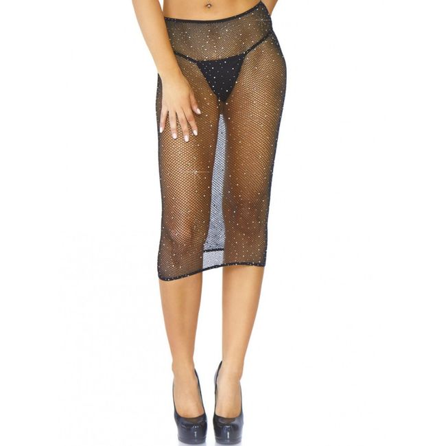 Résille cristallisée transformable multiusage noir — LEG AVENUE DRESSES