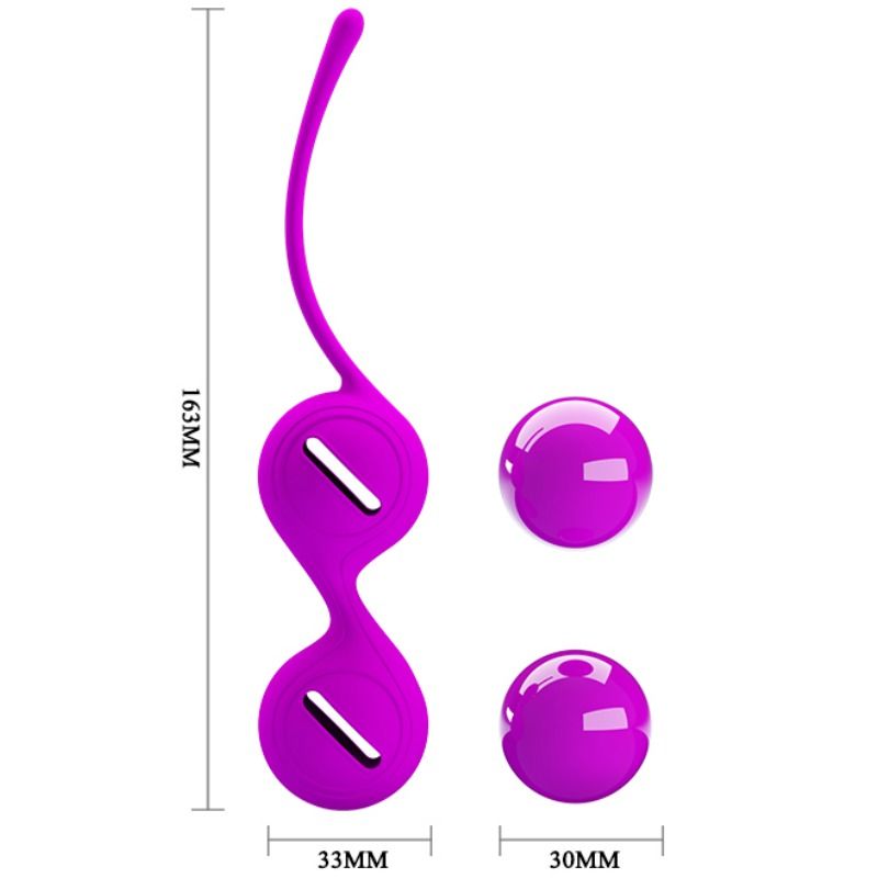Boules de Kegel stimulantes en silicone lilas — PRETTY LOVE FLIRTATION