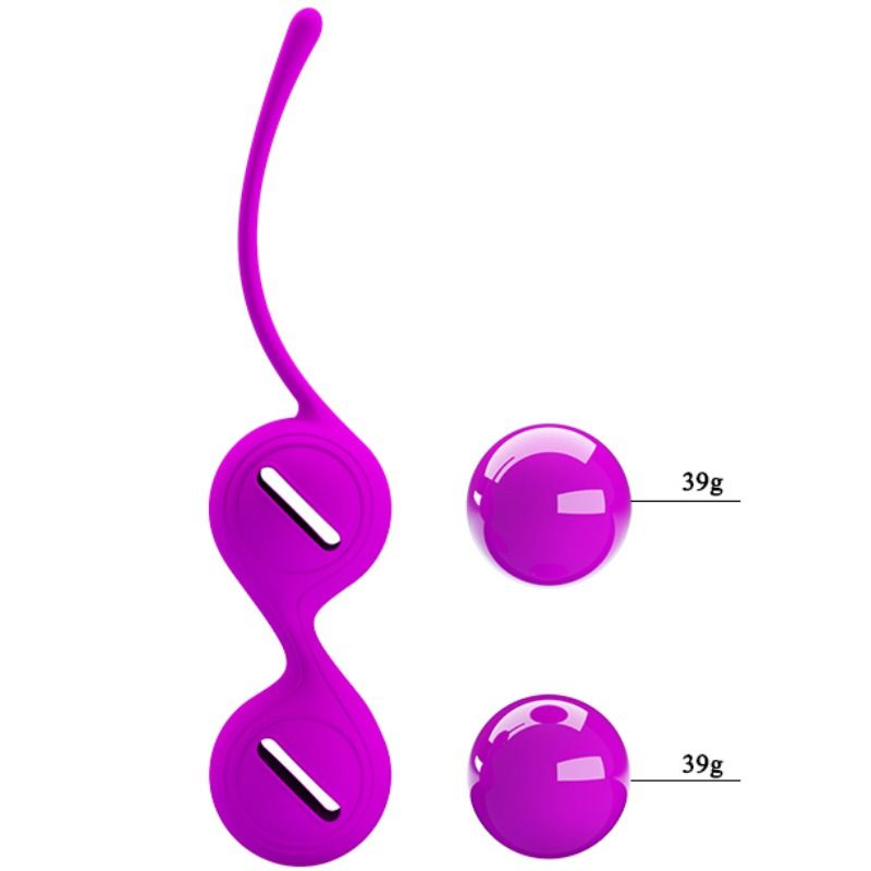 Boules de Kegel stimulantes en silicone lilas — PRETTY LOVE FLIRTATION