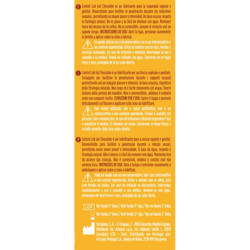 Gel lubrifiant chauffant au chocolat — CONTROL LUBES