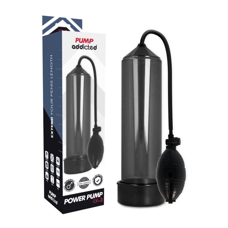 Pompe à pénis RX3 noire — PUMP ADDICTED