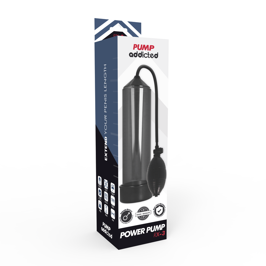 Pompe à pénis RX3 noire — PUMP ADDICTED