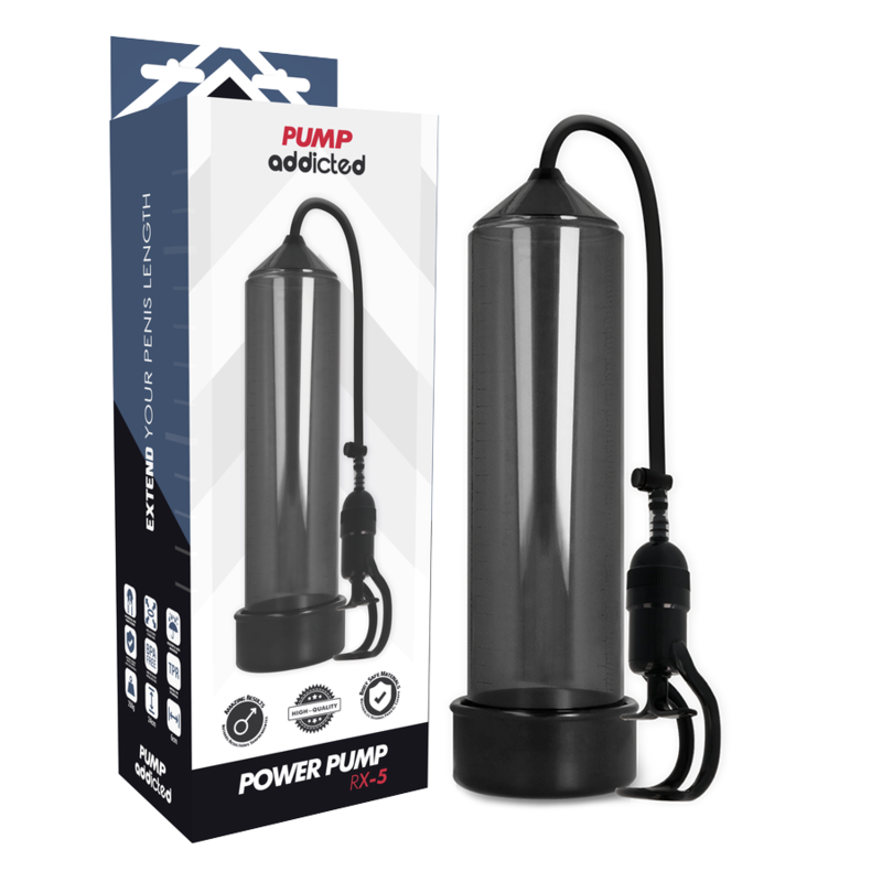 Pompe à pénis RX5 Noire — PUMP ADDICTED