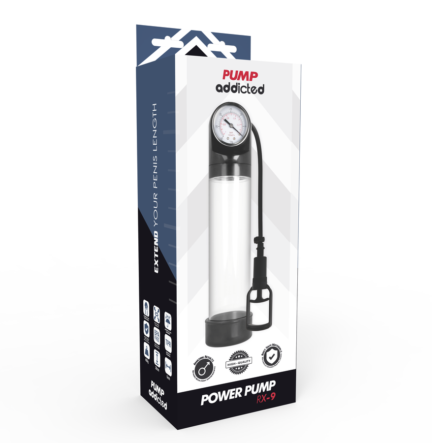 Pompe à pénis calibrateur RX9 transparent — PUMP ADDICTED