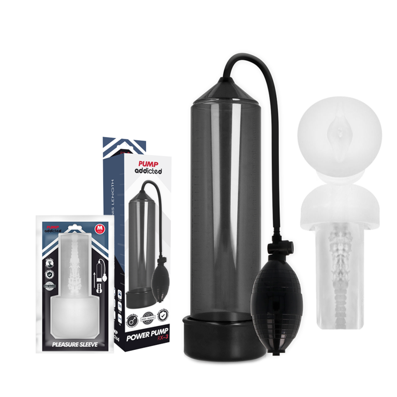 Pompe RX3 noire avec manchon de plaisir — PUMP ADDICTED