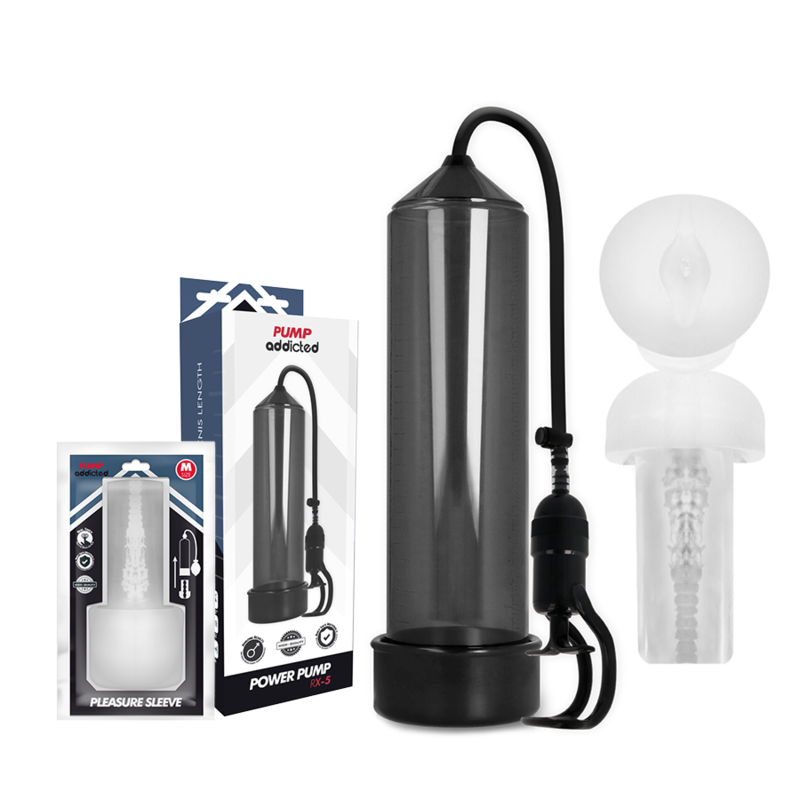 Pompe à vide rx5 noir avec masturbateur — PUMP ADDICTED
