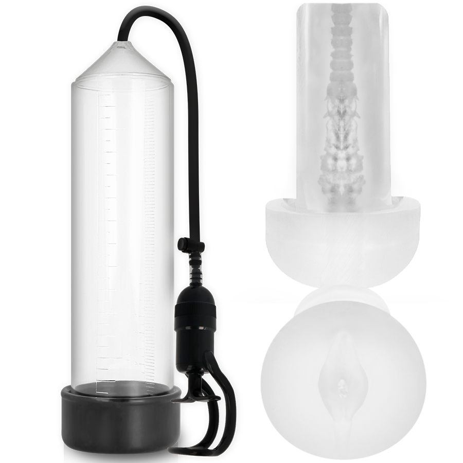 Pompe à vide transparente avec masturbateur — PUMP ADDICTED