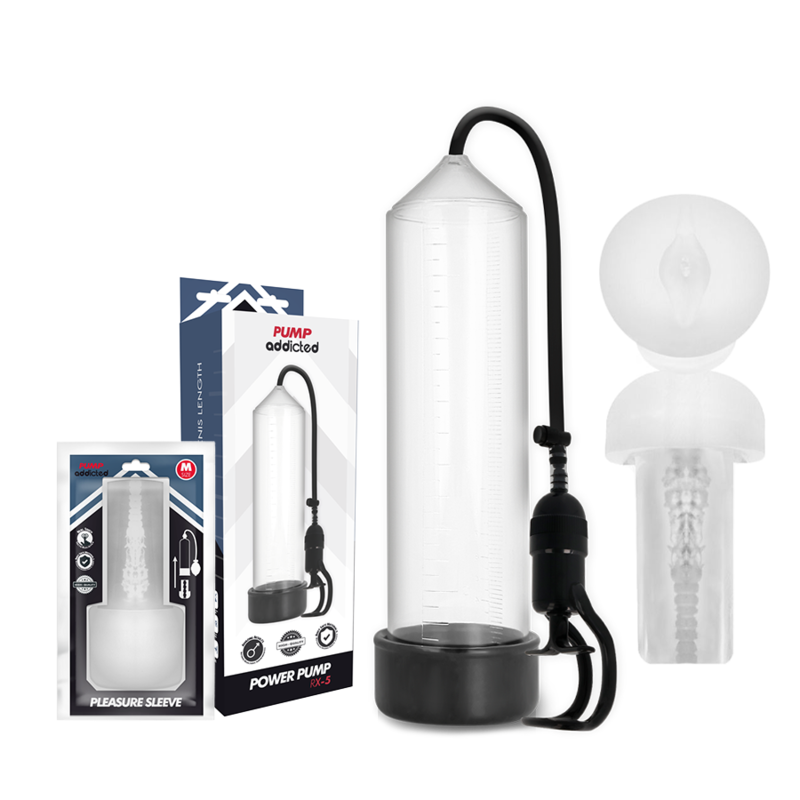 Pompe à vide transparente avec masturbateur — PUMP ADDICTED