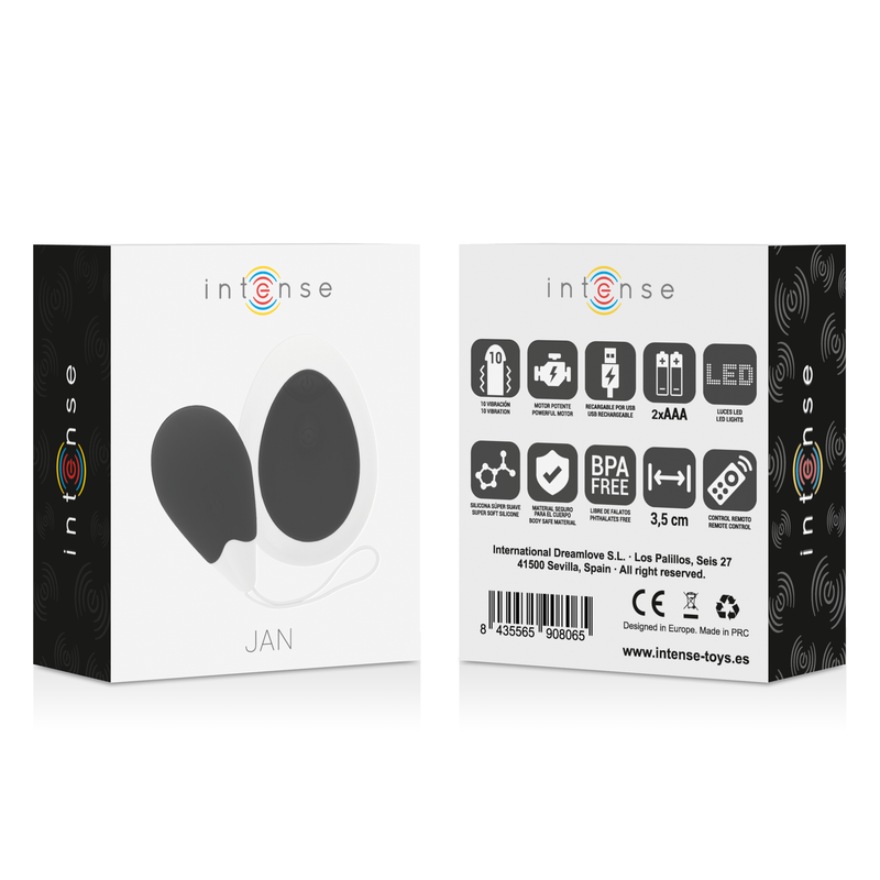 Œuf vibrant télécommandé Jan — INTENSE REMOTE CONTROL
