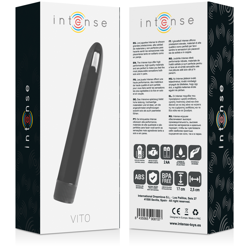 Vibrateur Vito noir — INTENSE FUN TOYS