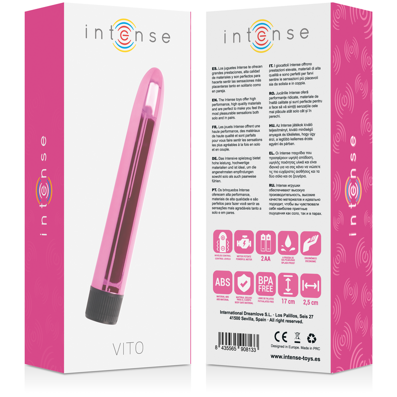 Vibromasseur Vito rose intense — INTENSE FUN TOYS