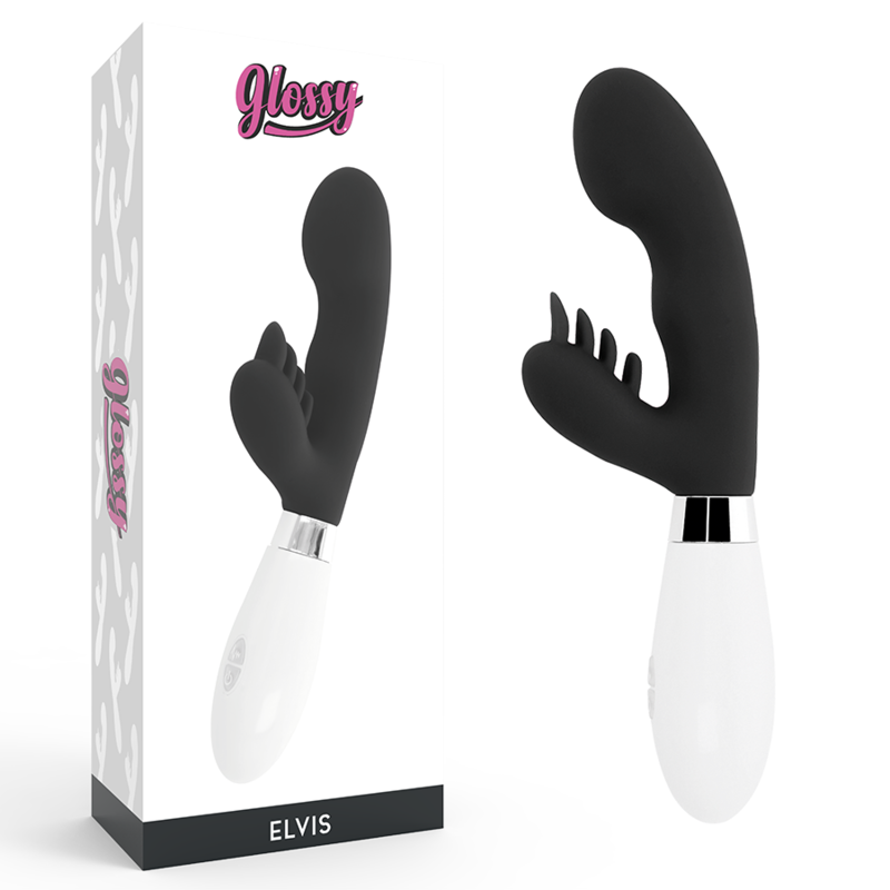 Lapin vibrant noir double moteur — GLOSSY