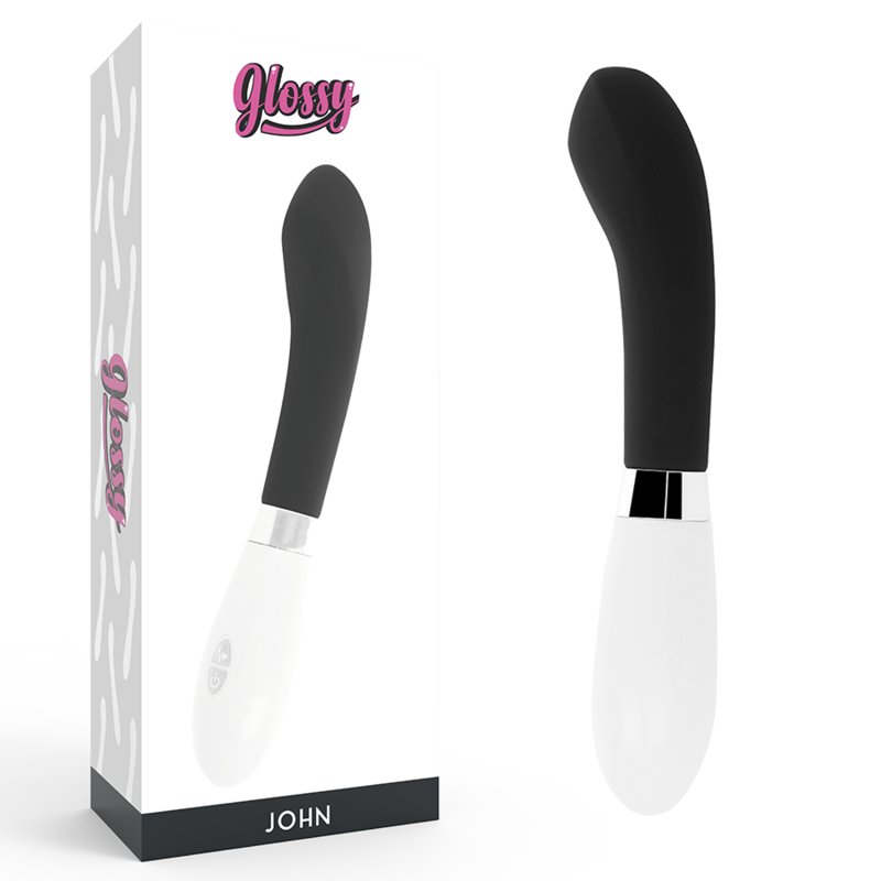 Vibrateur courbe John noir — GLOSSY