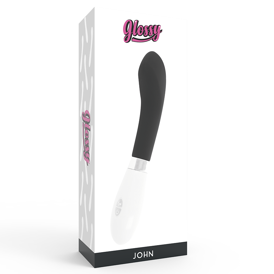 Vibrateur courbe John noir — GLOSSY