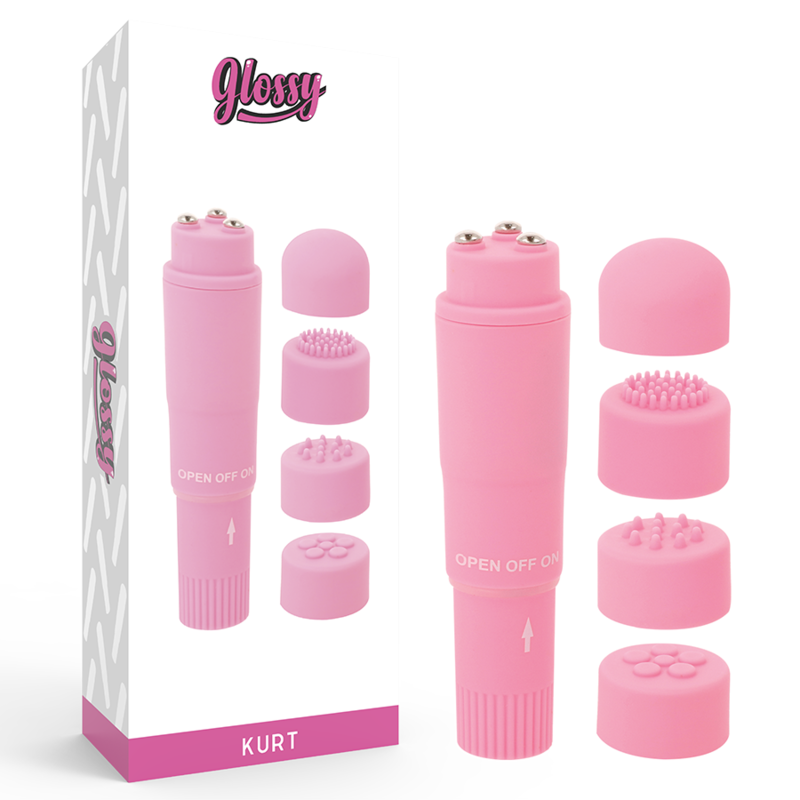 Masseur de poche vibrant multi-têtes — GLOSSY