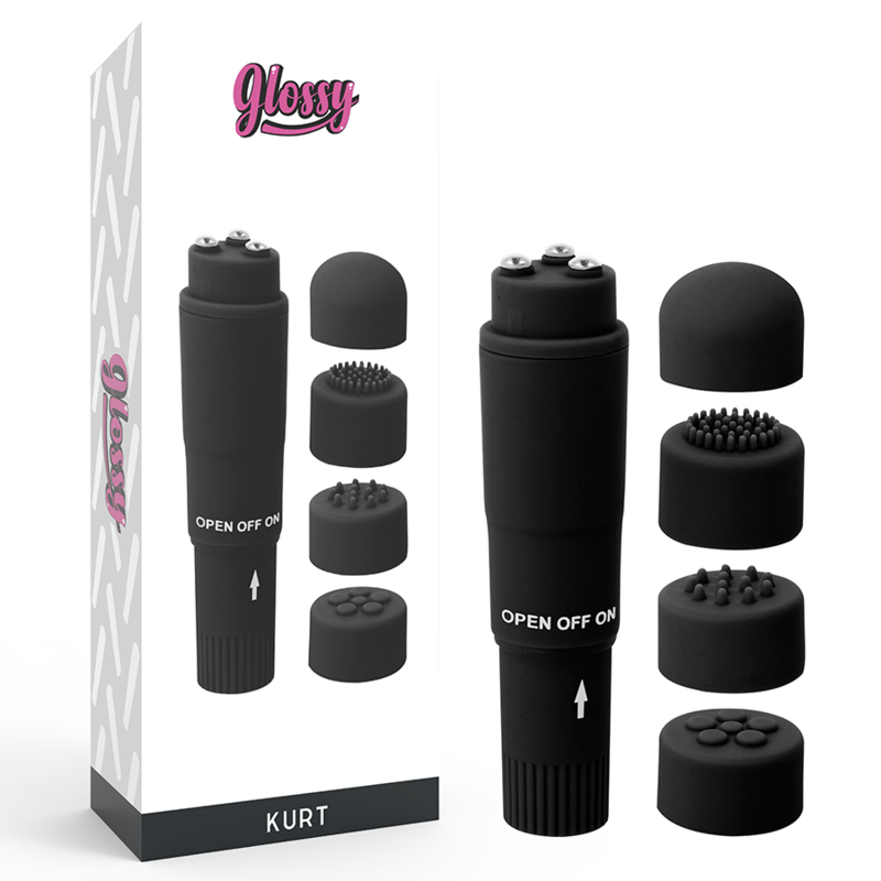 Mini masseur de poche Kurt noir — GLOSSY