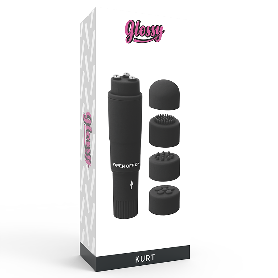 Mini masseur de poche Kurt noir — GLOSSY