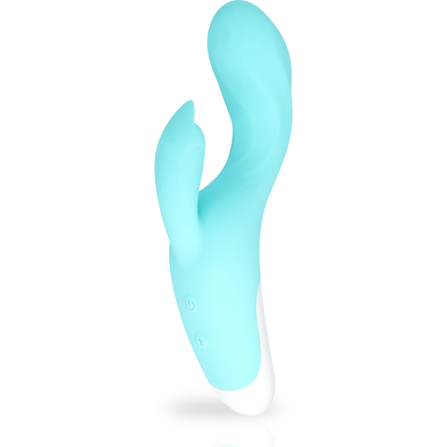 Vibrateur double stimulation Dresde bleu turquoise — MIA