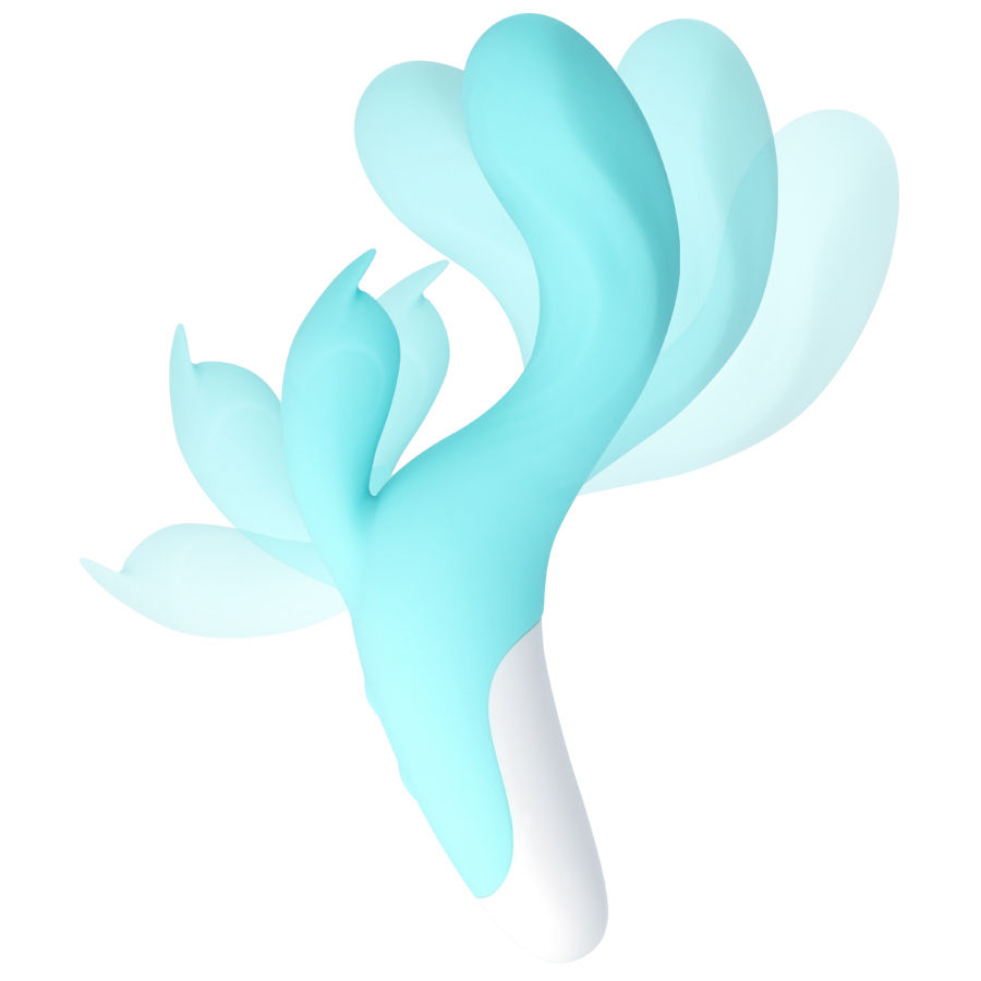 Vibrateur double stimulation Dresde bleu turquoise — MIA