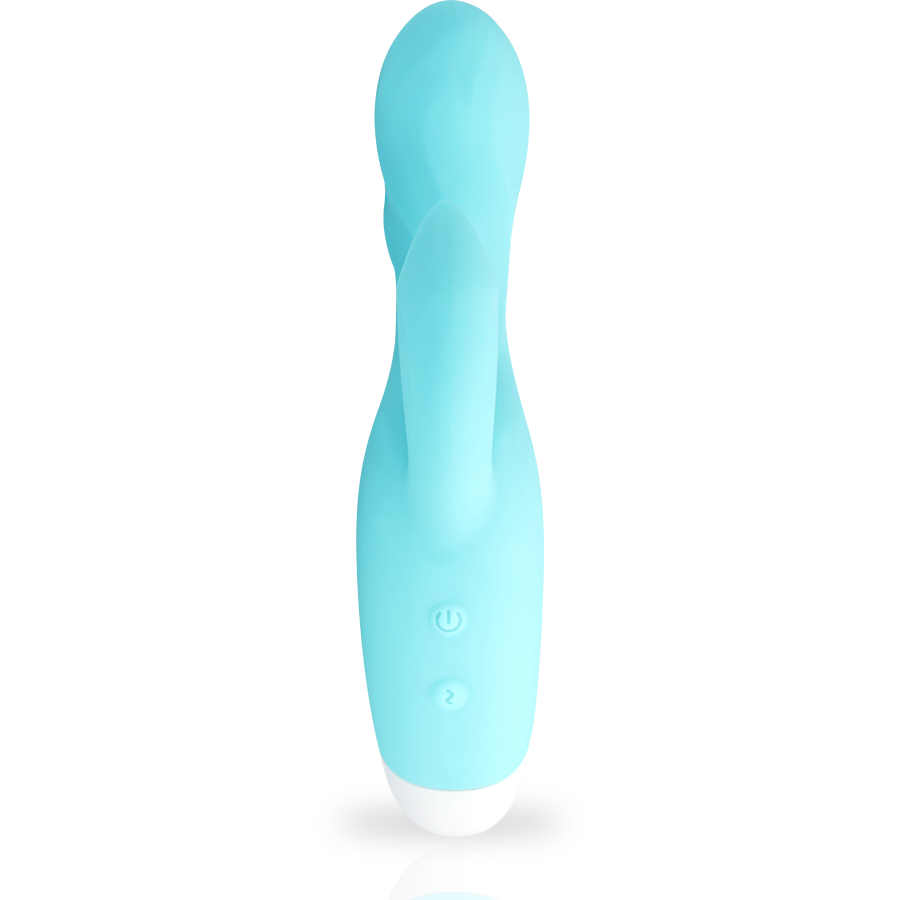 Vibrateur double stimulation Dresde bleu turquoise — MIA