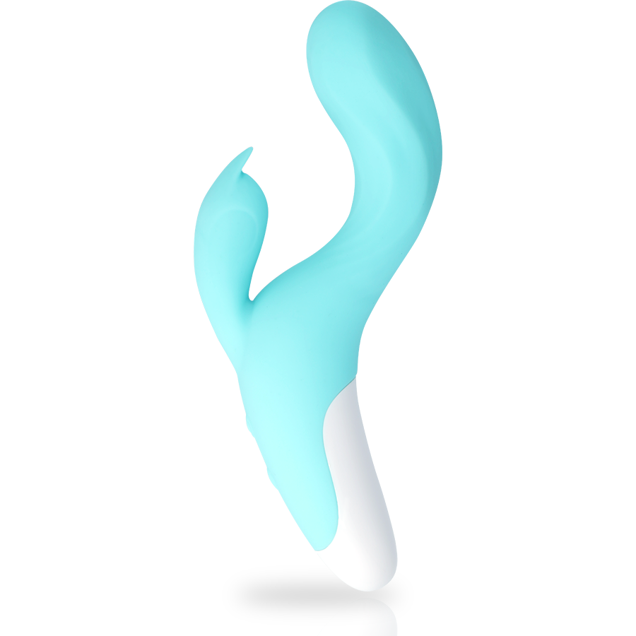Vibrateur double stimulation Dresde bleu turquoise — MIA