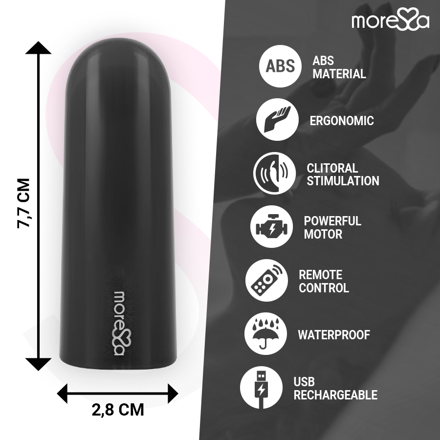 Nix, vibromasseur télécommandé noir — MORESSA