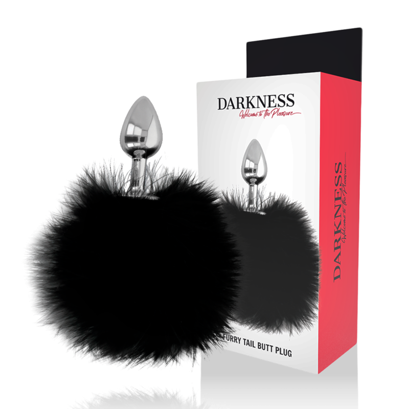Bouchon anal extra avec queue noire 7 cm — DARKNESS ANAL