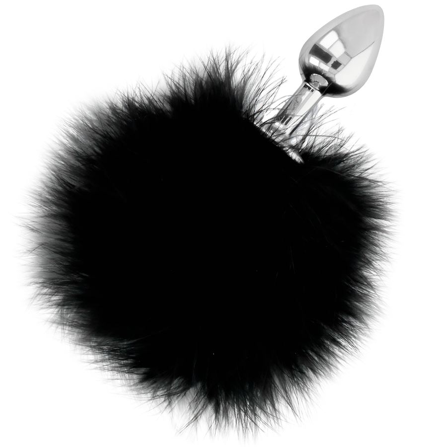 Bouchon anal extra avec queue noire 7 cm — DARKNESS ANAL