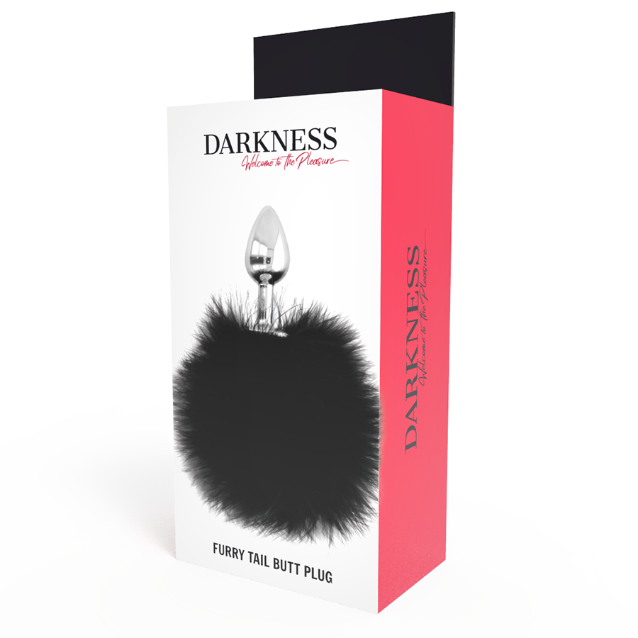 Bouchon anal extra avec queue noire 7 cm — DARKNESS ANAL
