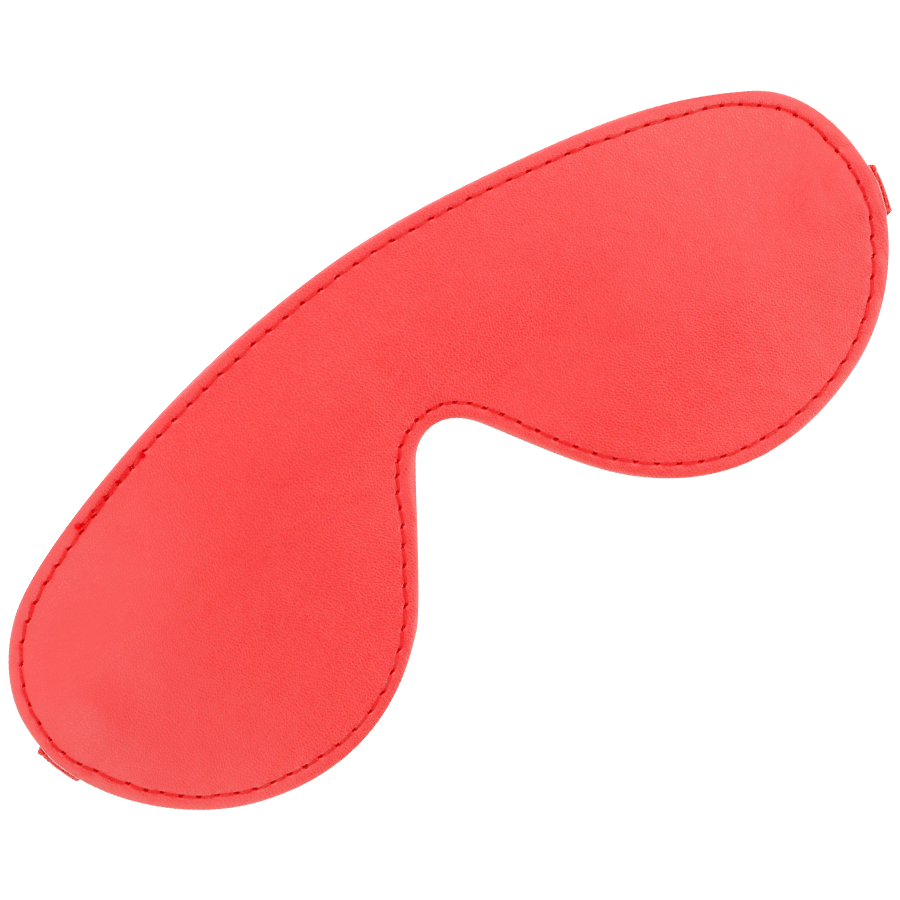 Masque de nuit rouge en similicuir réglable — DARKNESS BONDAGE