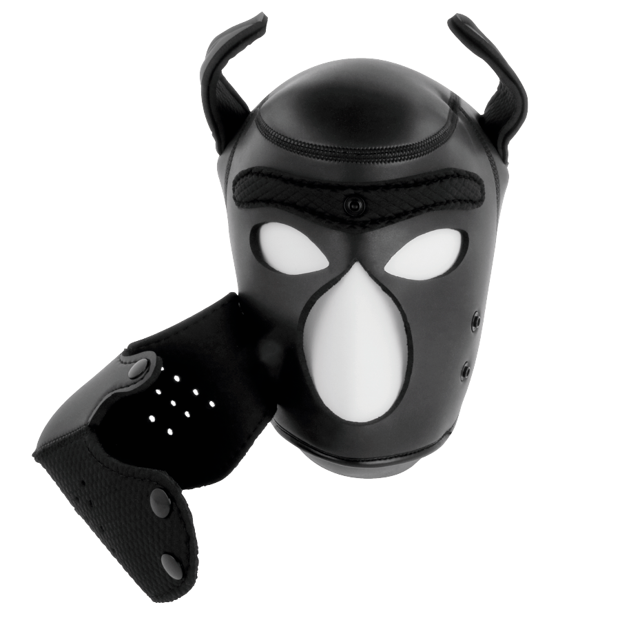 Masque canin en néoprène avec museau amovible — DARKNESS BONDAGE