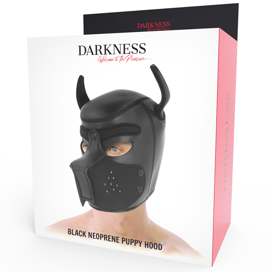 Masque canin en néoprène avec museau amovible — DARKNESS BONDAGE