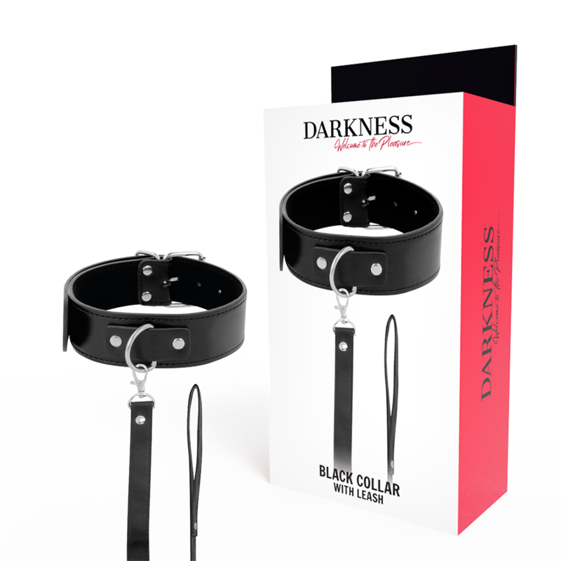 Collier de posture avec laisse en chaîne — DARKNESS BONDAGE