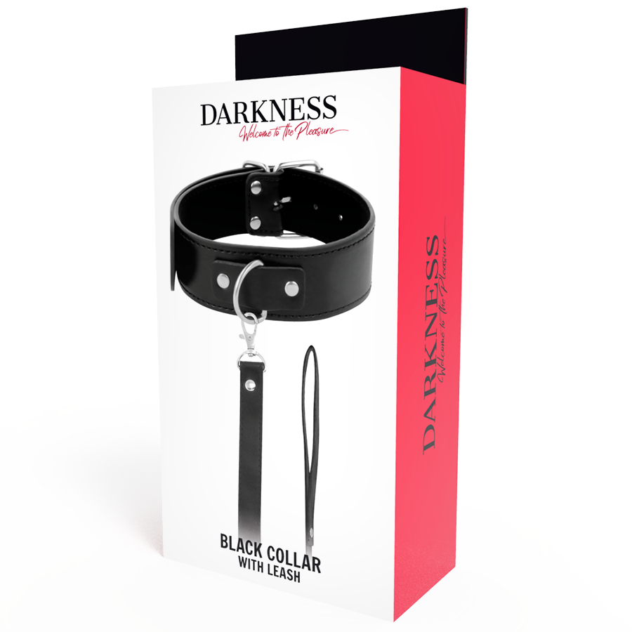 Collier de posture avec laisse en chaîne — DARKNESS BONDAGE