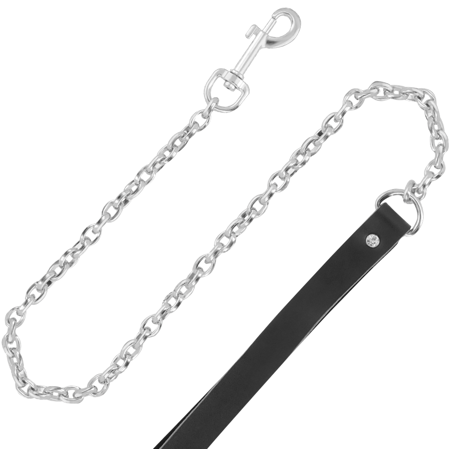 Collier de posture en cuir avec laisse — DARKNESS BONDAGE
