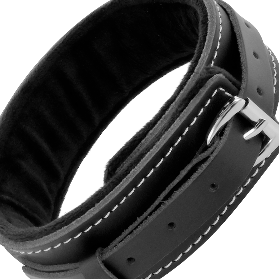 Collier de posture en cuir avec laisse — DARKNESS BONDAGE