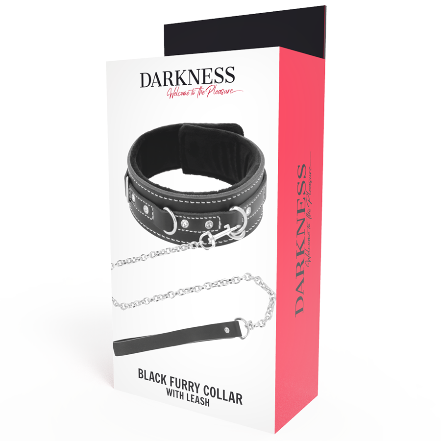 Collier de posture en cuir avec laisse — DARKNESS BONDAGE