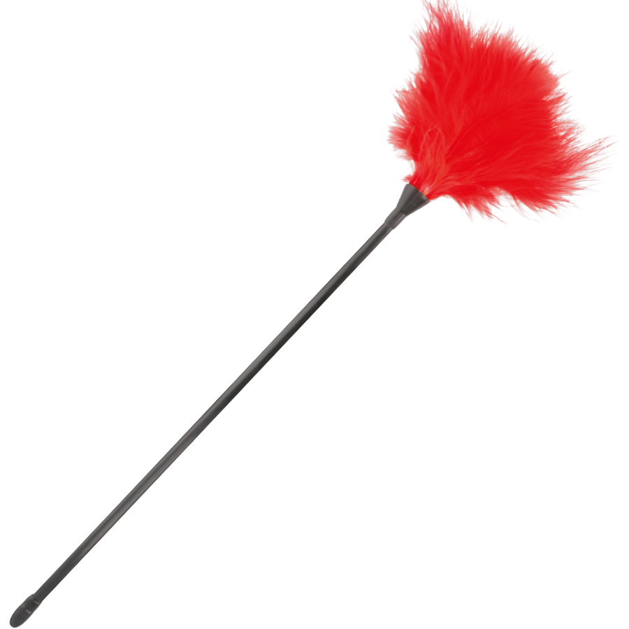 Plume stimulante rouge 42 cm — DARKNESS SENSATIONS