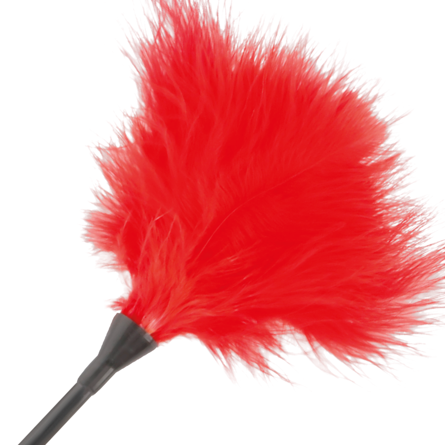 Plume stimulante rouge 42 cm — DARKNESS SENSATIONS